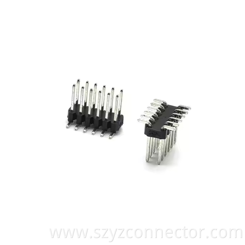 2.2mm Pitch Pin Header Vehicle Connector Dual Row SMT SQ0.64 H2.5mm 26P PA9T (2)